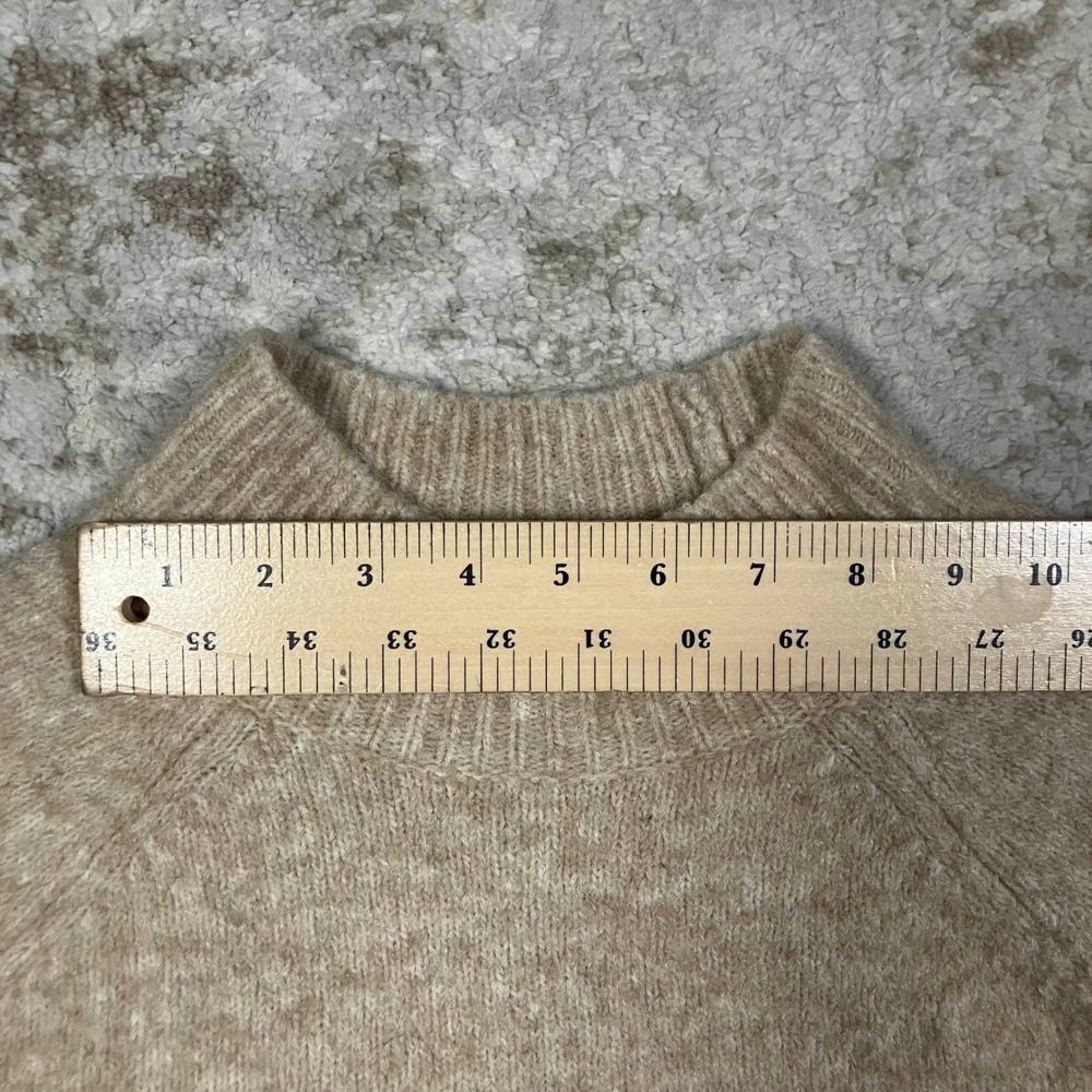 Banana Republic Womens Tan Wool Blend Mock Neck Sweater Medium - Picture 9 of 11